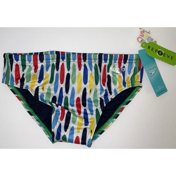 Speedo Other - NWT Men's Speedo Vibe Collection Eco Endurance Brief Swim Trunks Wave Crusher 28